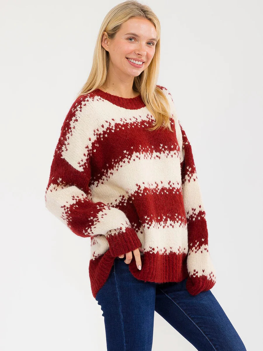 Red Heart Knitted Sweater